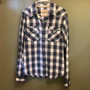 Hollister Blue Flannel